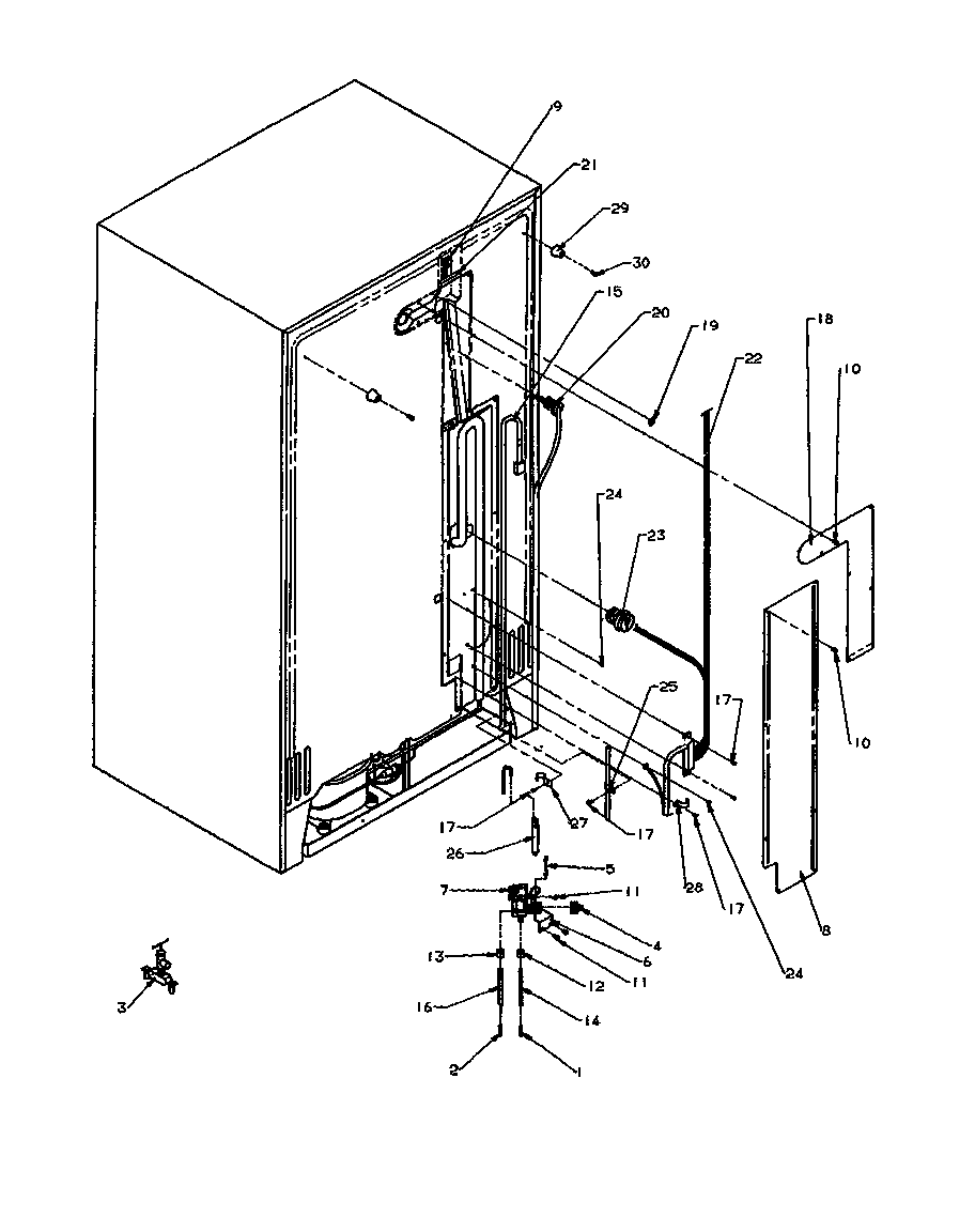 Amana 2599CIWEW-P1170601WW cabinet back diagram