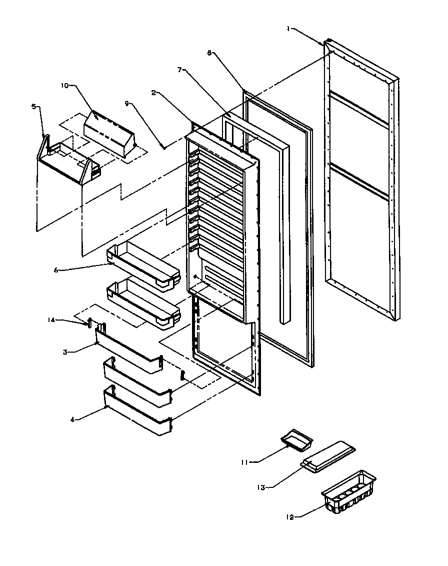 Amana 2599CIWEW-P1170601WW ref door diagram