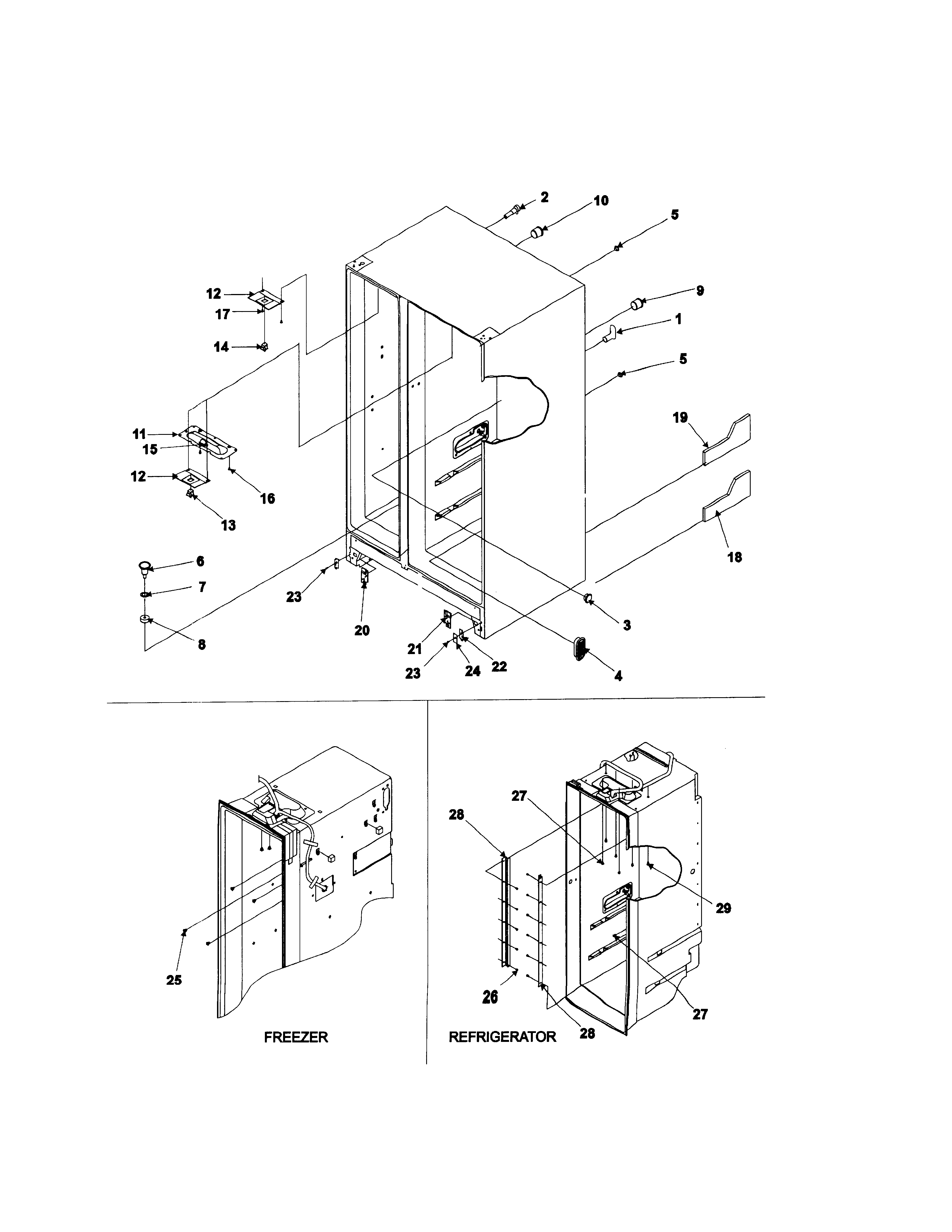 Amana 2699W cabinet diagram
