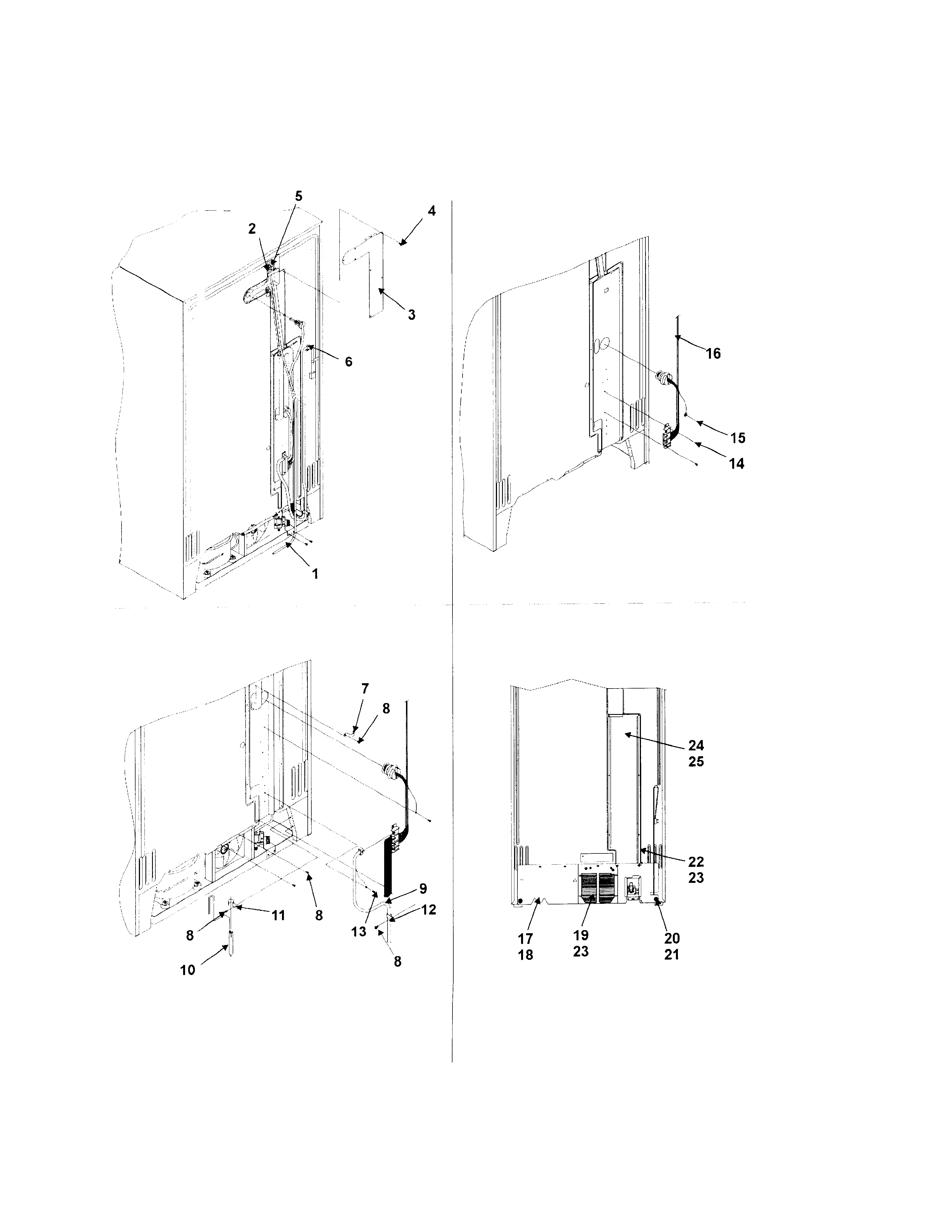 Amana 2699W cabinet back diagram