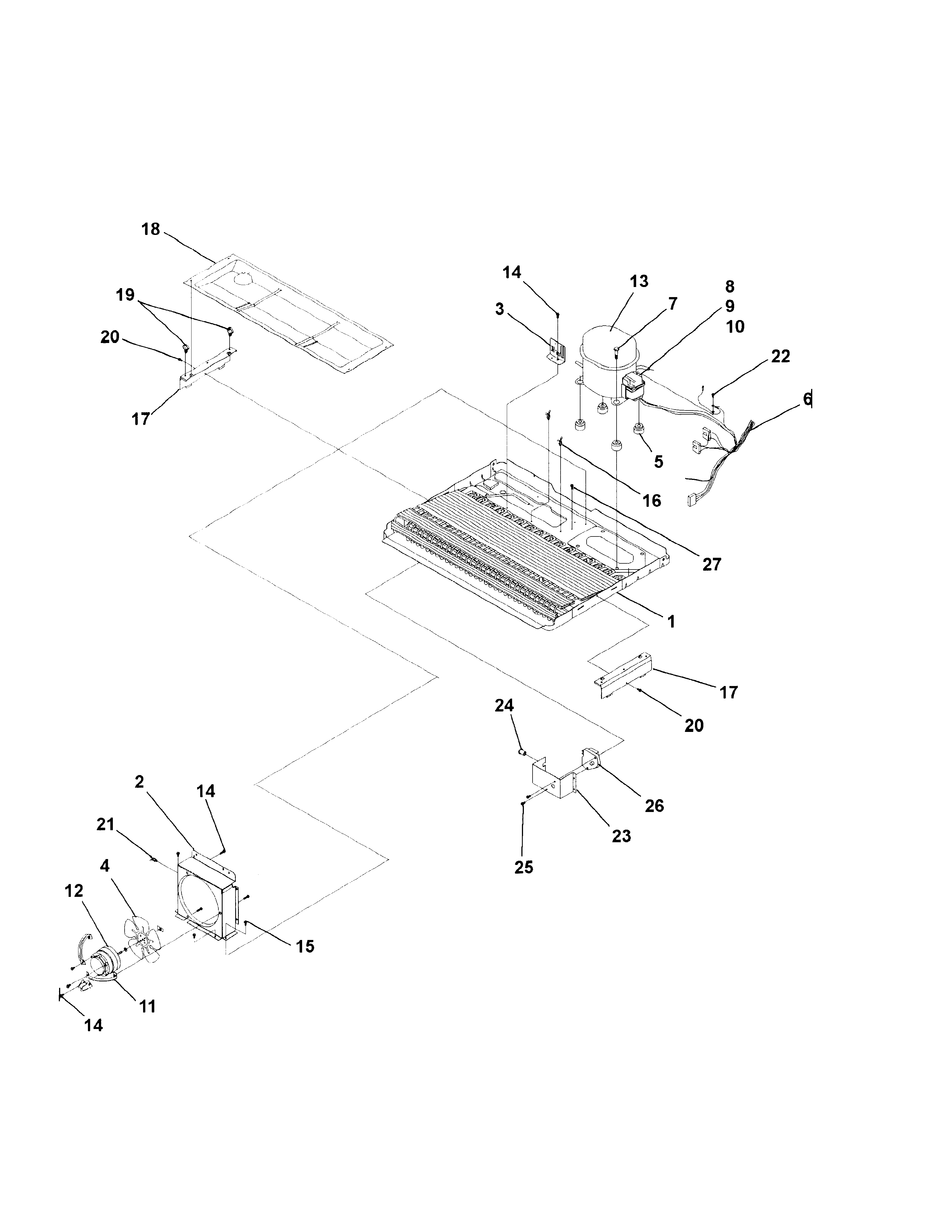 Amana 2699W machine compartment diagram