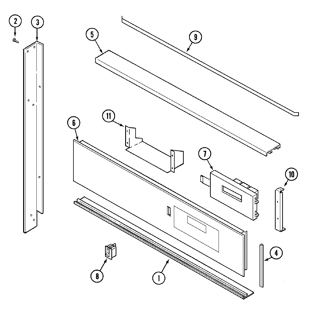 Magic Chef 9875VYV control panel diagram