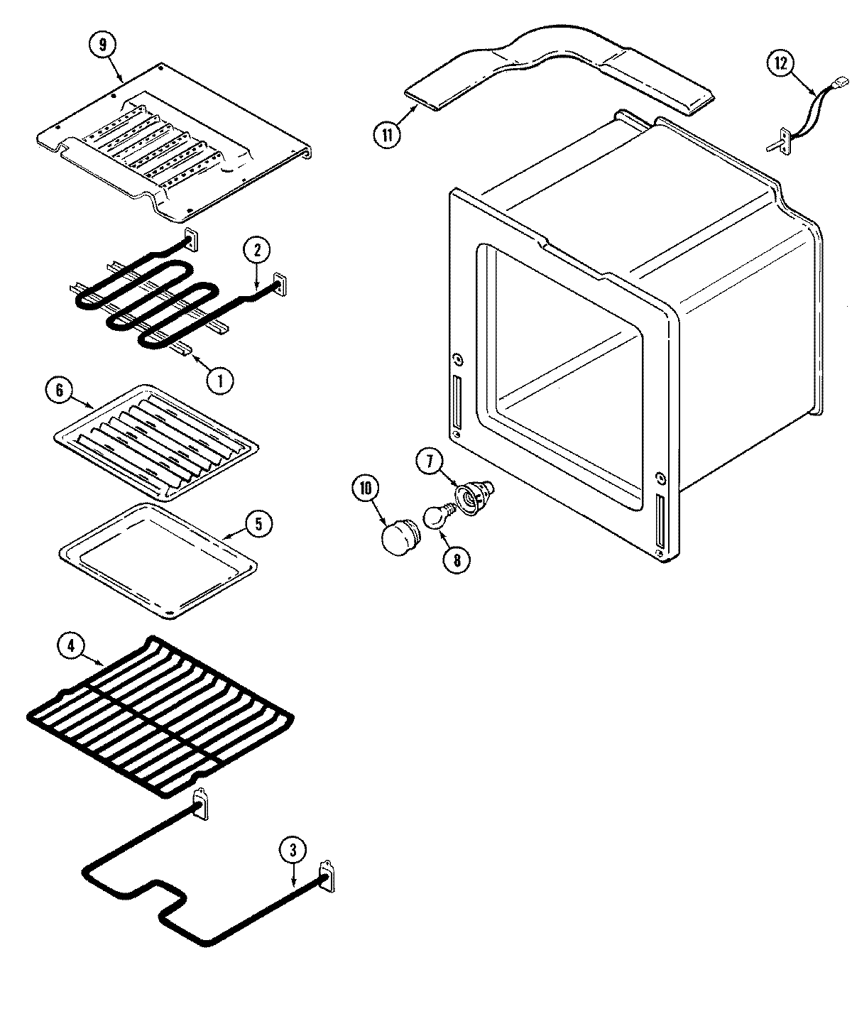Magic Chef 9875XYB oven diagram