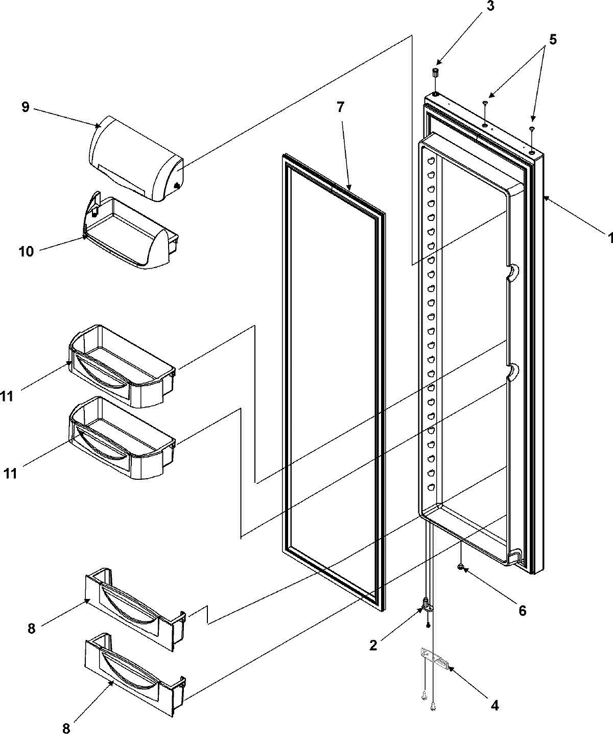 Amana ACD2232HRB refrigerator door diagram