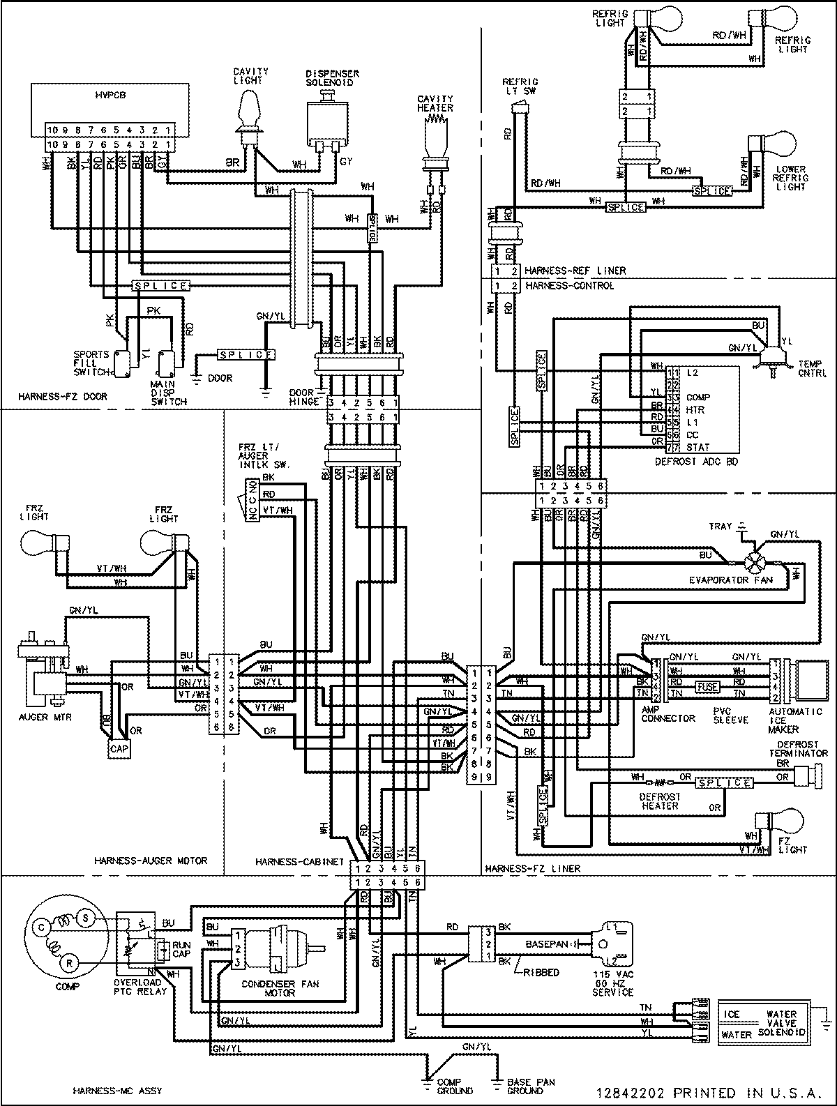 Amana ACD2232HRB wiring information diagram