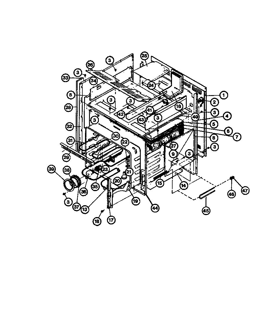 Amana ADM1C-P8592803S cabinet section diagram