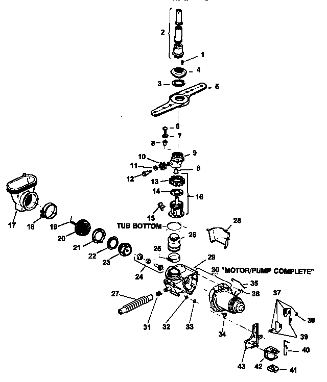 Amana ADU7000C-P1188308W water distribution components diagram