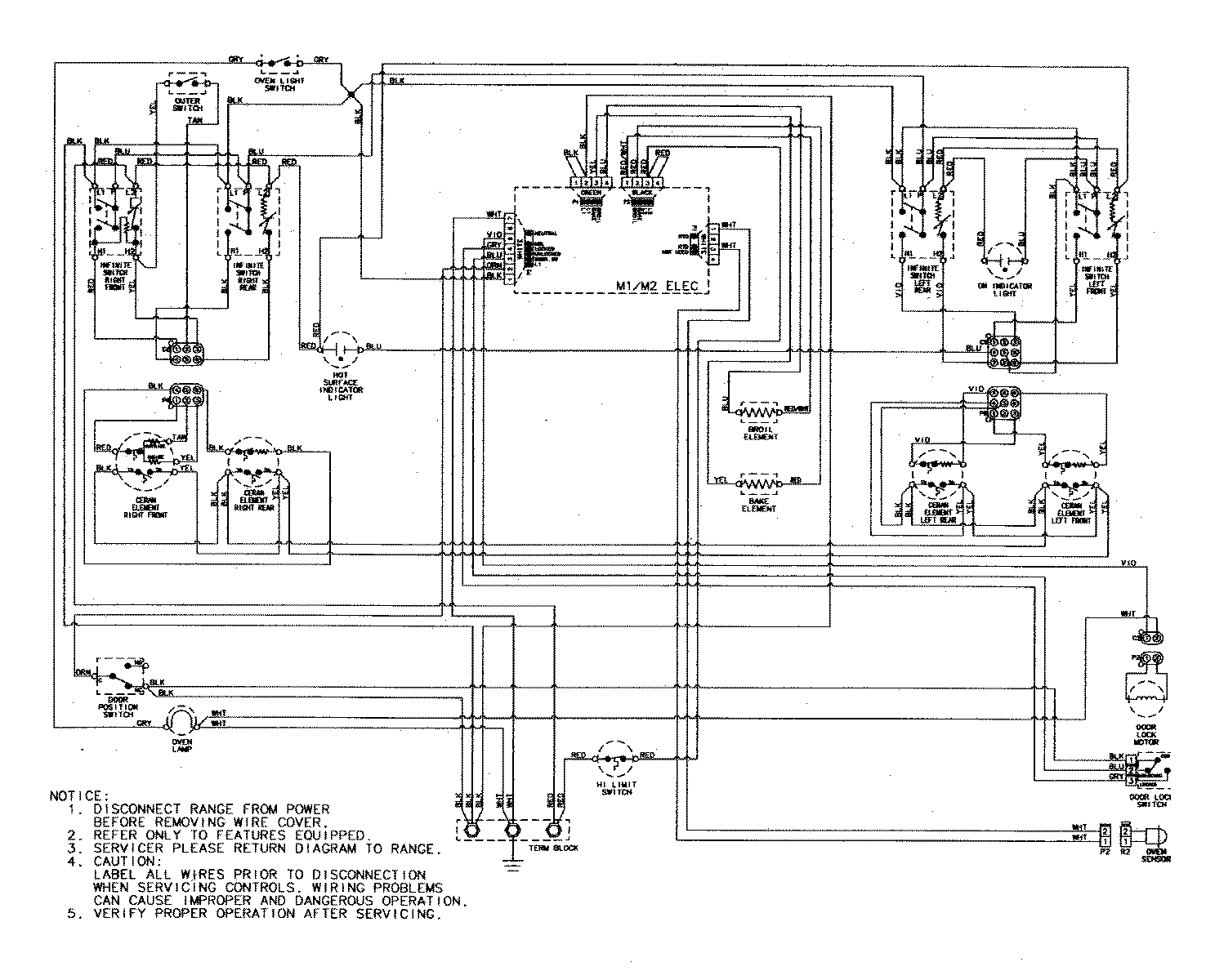 Amana AER5725QAF wiring information diagram