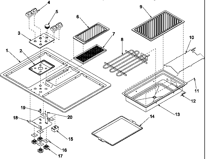 Amana AKED3060SS-P1131757NSS main top diagram