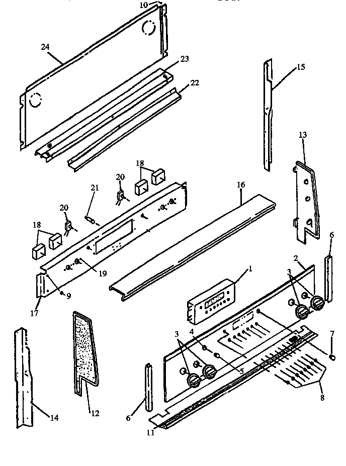 Amana ARR629WW-P1142616NWW backguard diagram