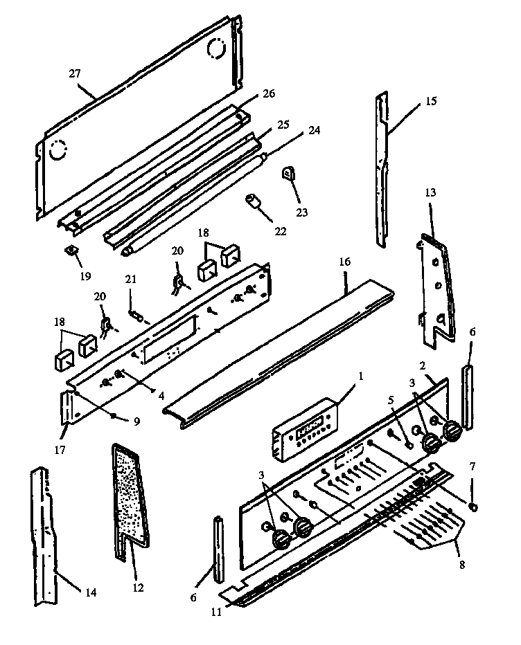 Amana ARR632WW-P1142617NWW backguard diagram