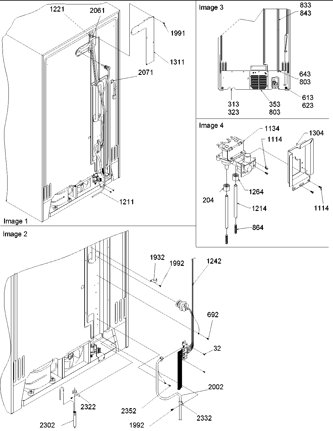 Amana ARS266XAW-PARS266XAW0 cabinet back diagram