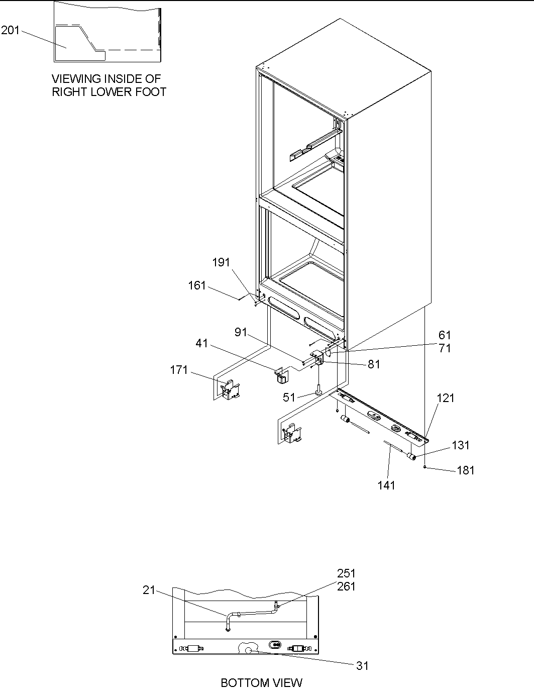 Amana BX518VE-P1324301WE insulation & roller assy diagram