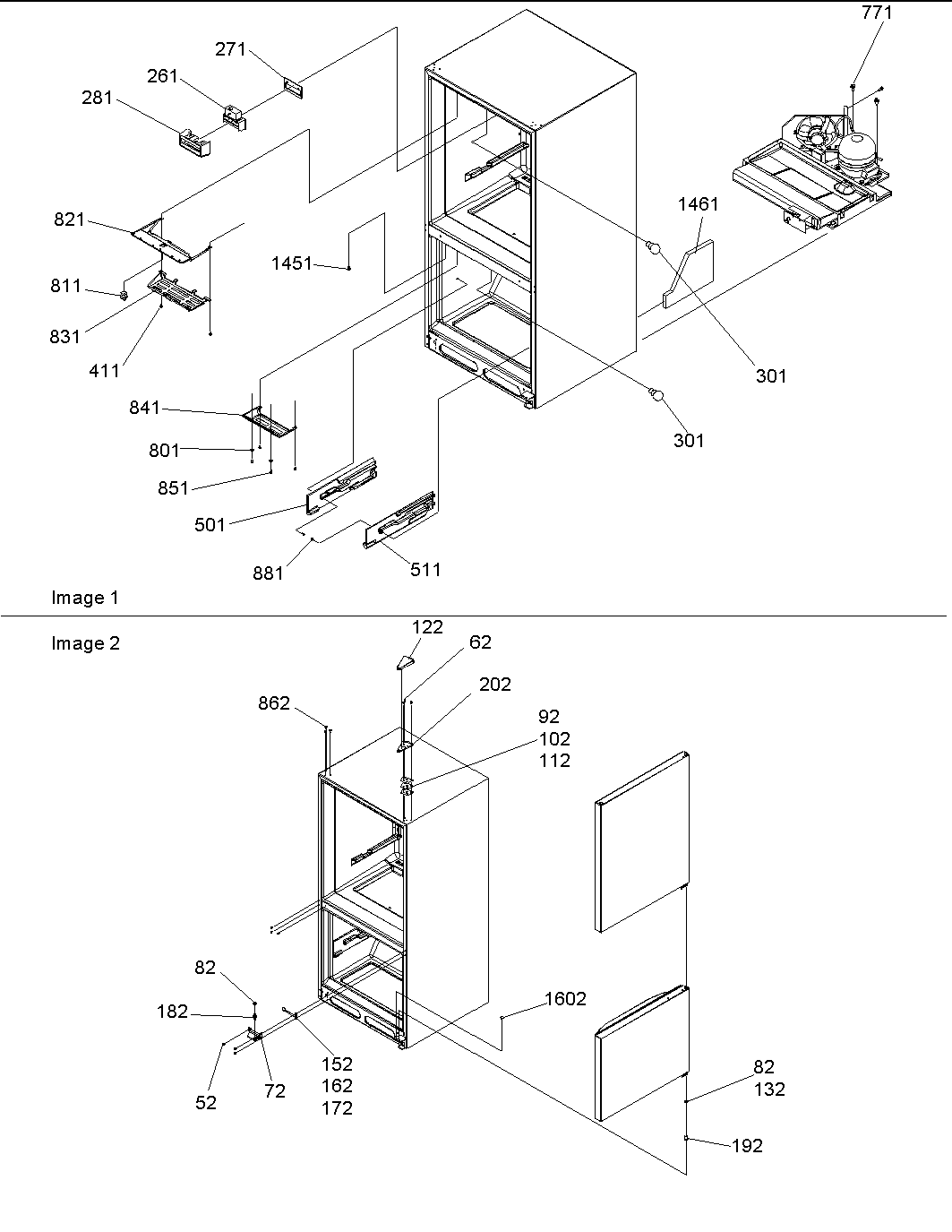 Amana BX518VE-P1324301WE light covers & hinges diagram