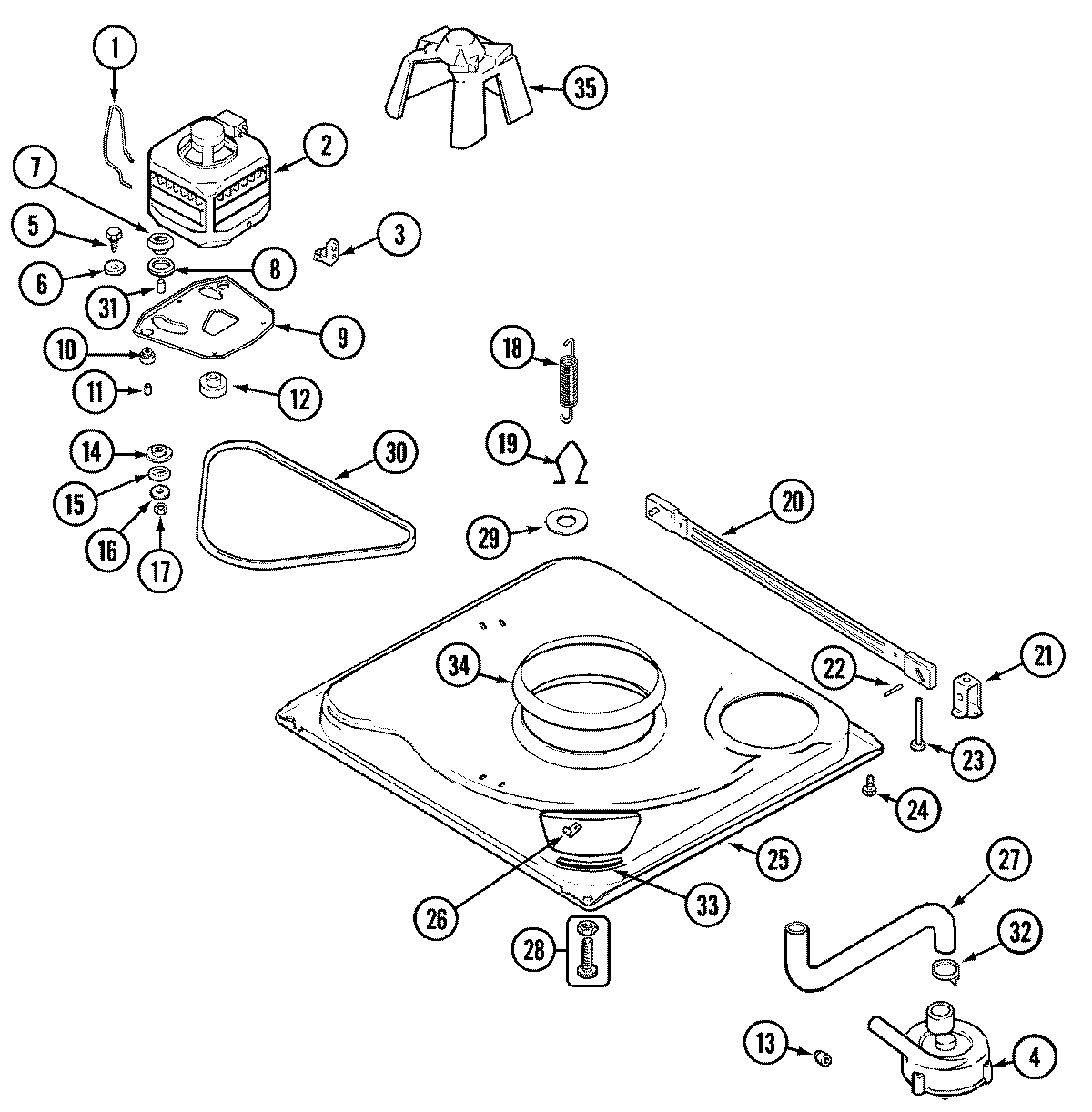 Magic Chef CAV2050AWW base diagram