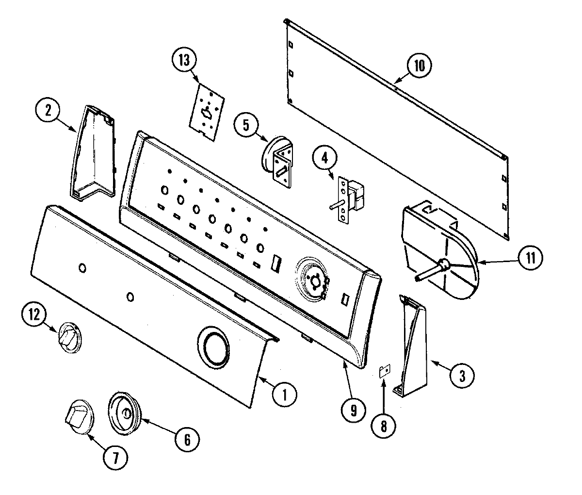 Magic Chef CAV2050AWW control panel diagram
