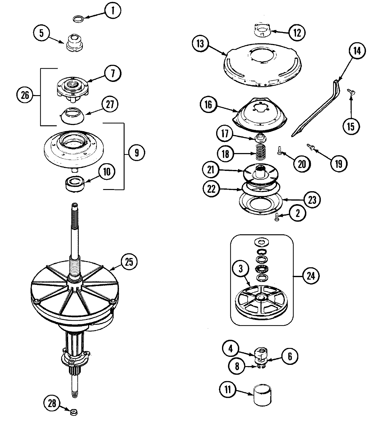 Magic Chef CAV2050AWW transmission diagram