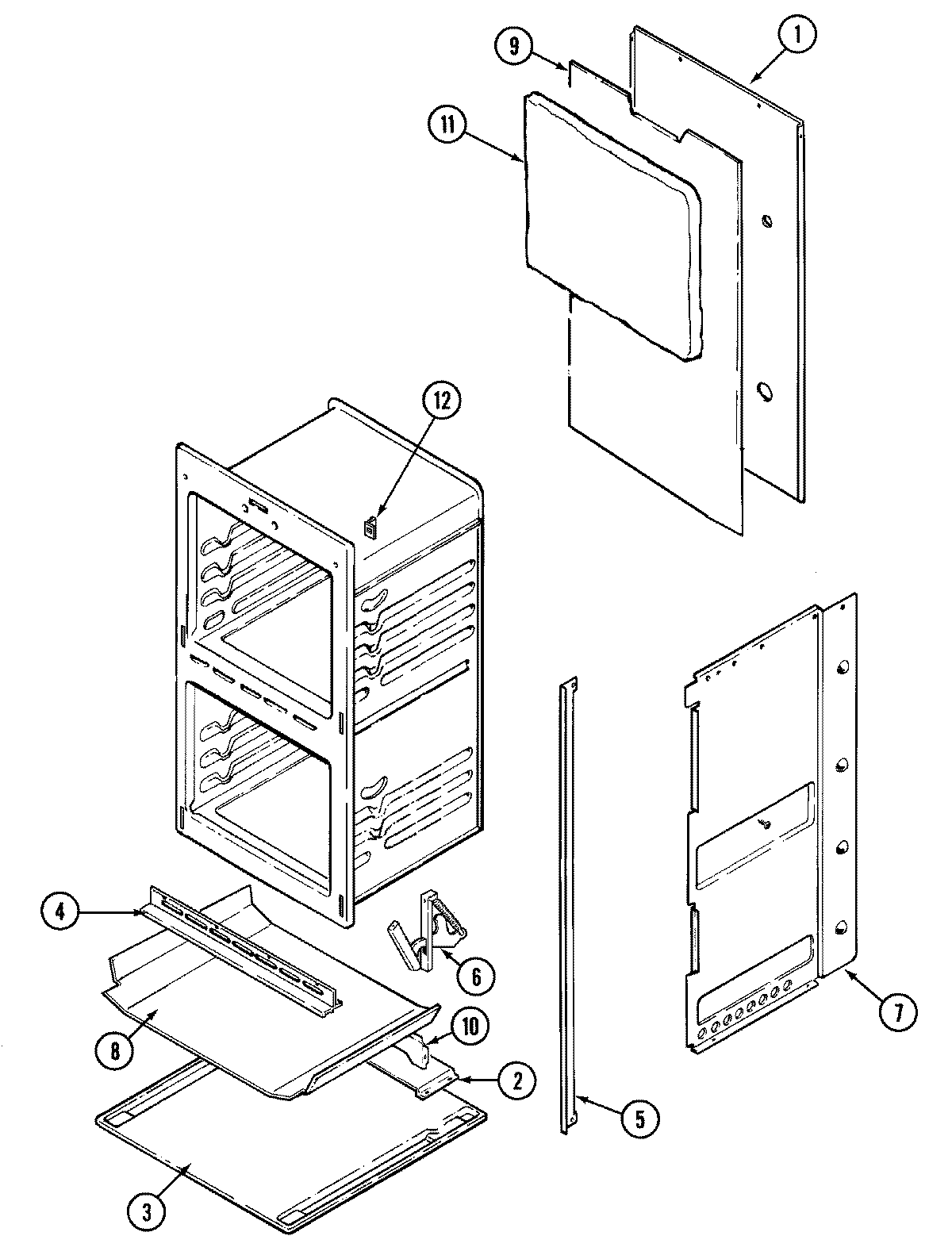 Maytag CWE5200ACB body diagram