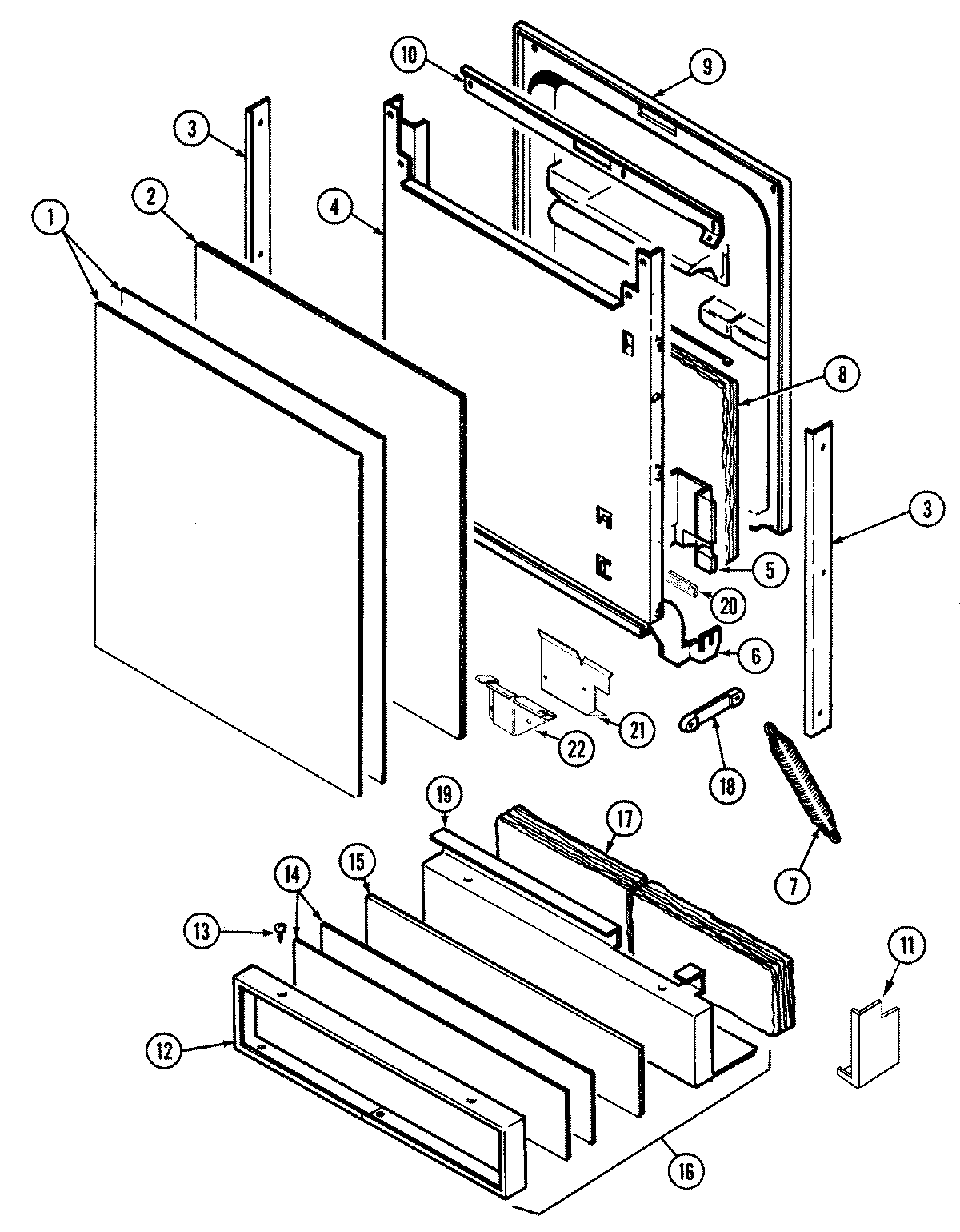 Maytag DWU8891AAX door diagram