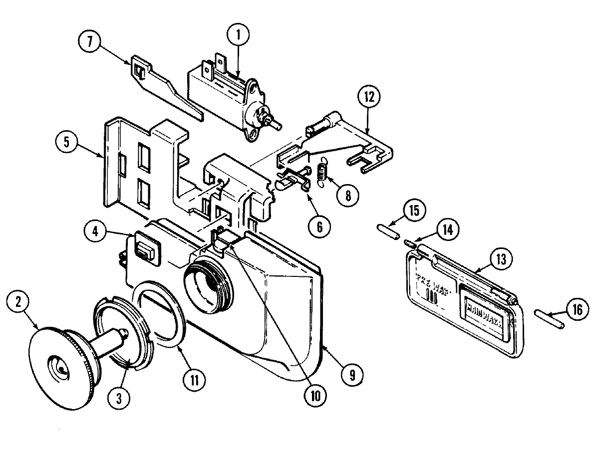 Maytag DWU8891AAX rinse aid & soap dispenser diagram