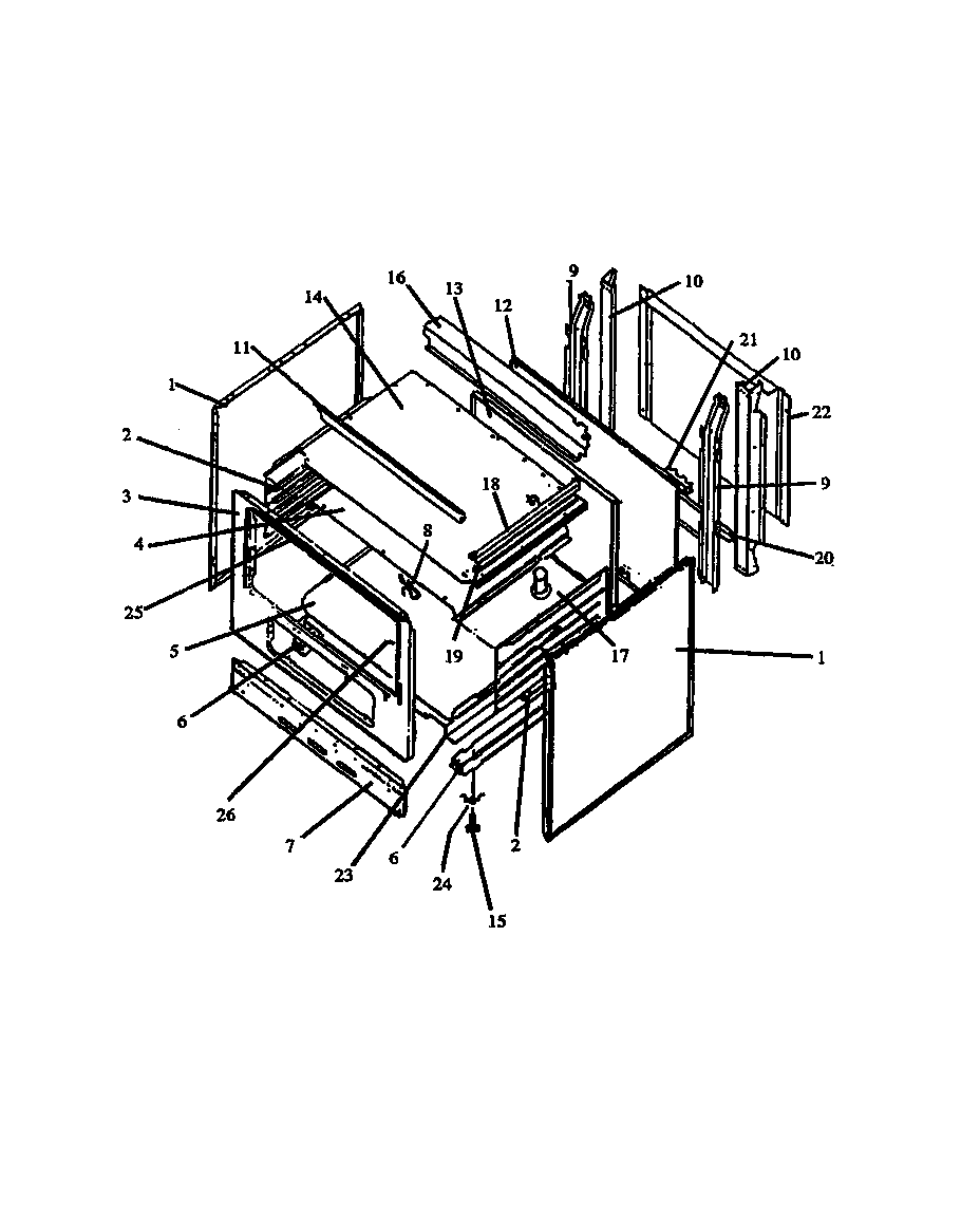 Caloric EBE26CB0-P1142410NW page 1 diagram