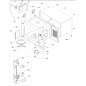 Amana F1961SS-P1323110M oven cavity & latch assembly parts diagram