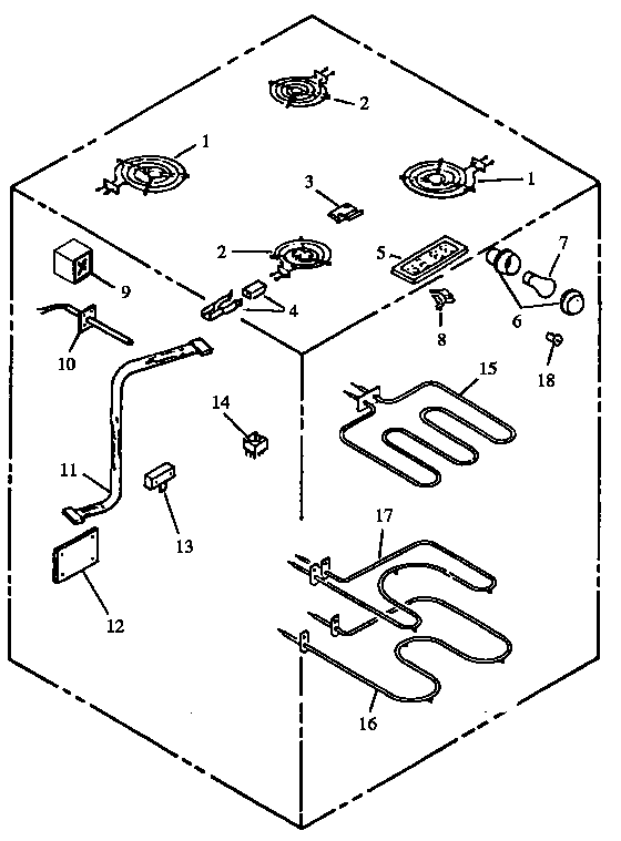 Modern Maid FDU2482D electrical components diagram