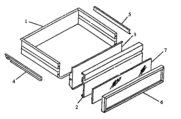 Modern Maid FDU2492WW-P1130626N storage drawer diagram