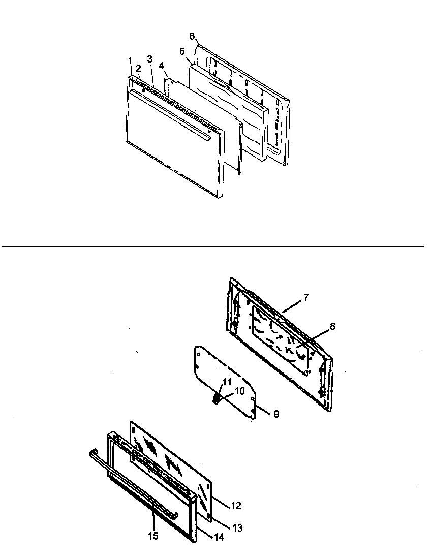 Amana GBP22AA-P1141650NL oven door diagram