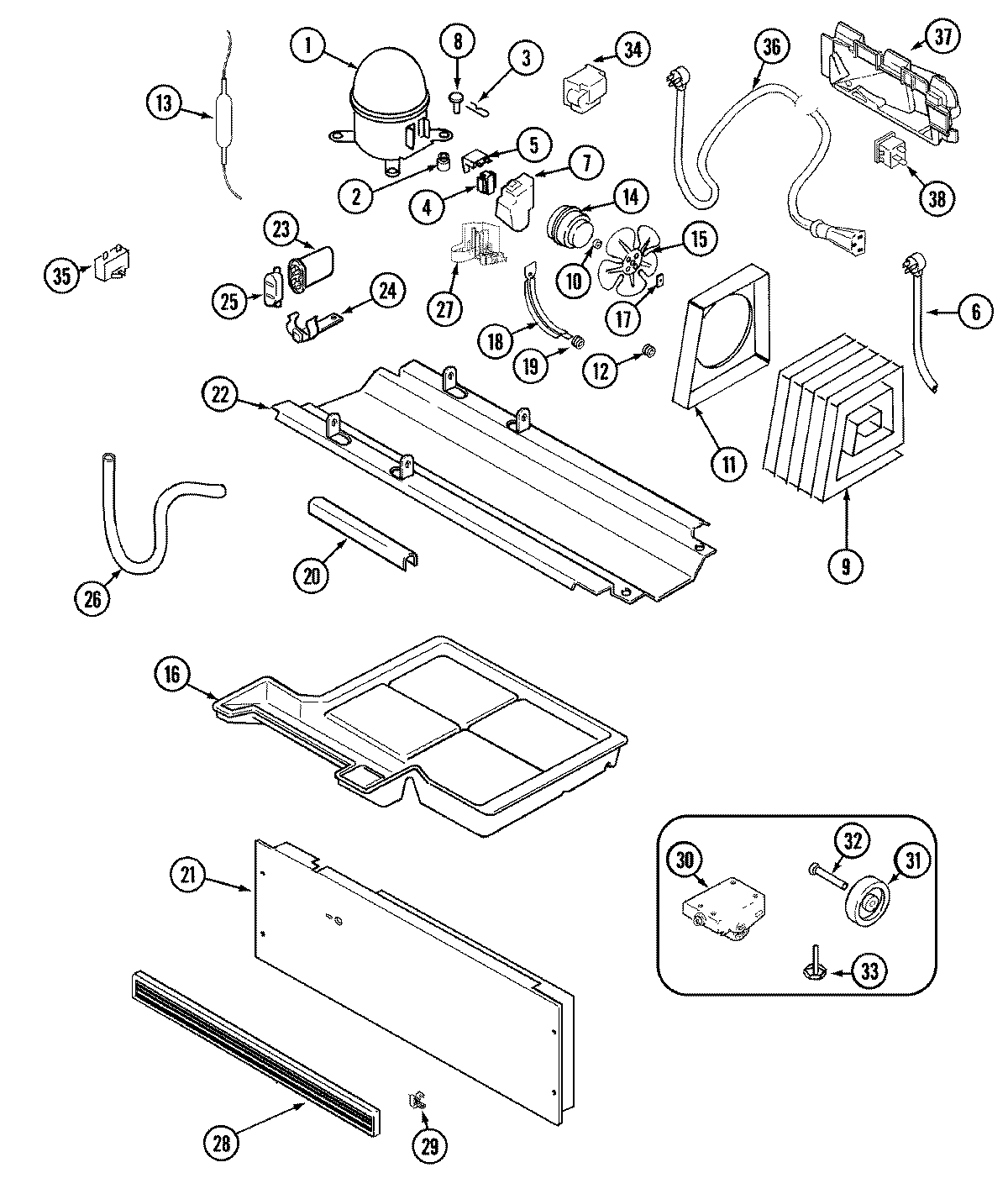 Maytag GC2227EED3 compressor diagram