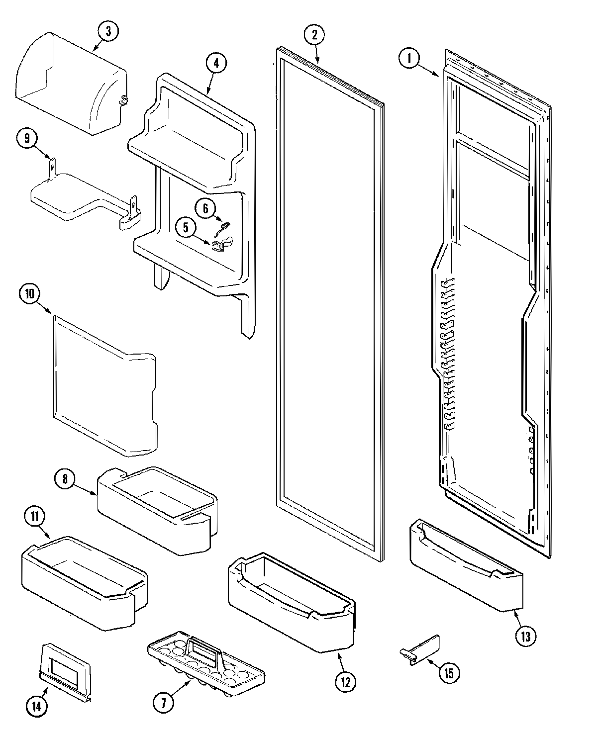 Maytag GC2227EED3 fresh food inner door diagram