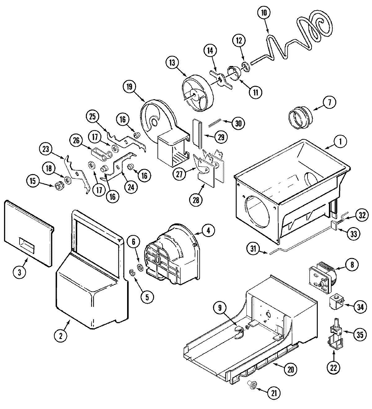 Maytag GC2227EED5 ice bin (rev 11) diagram