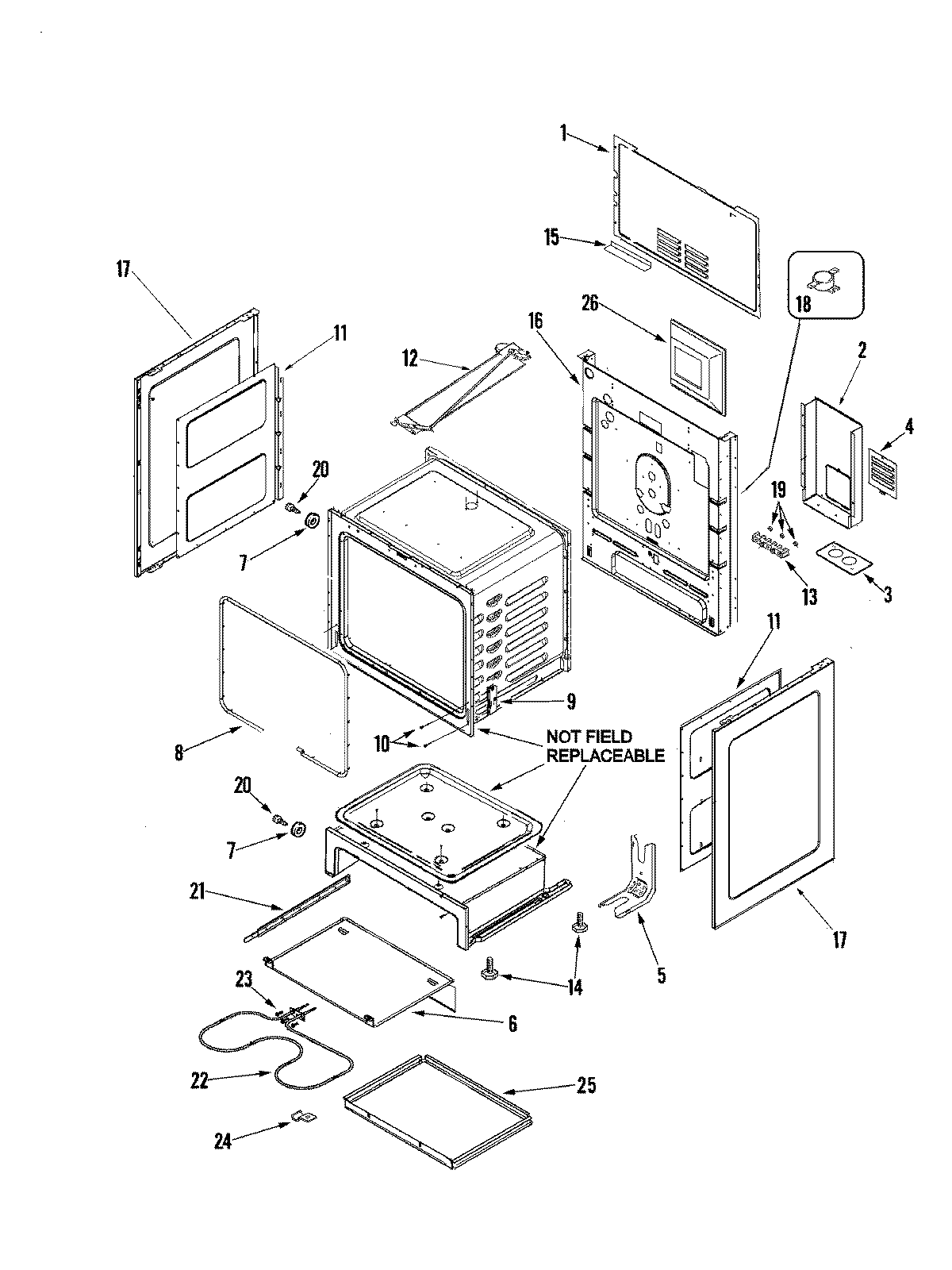 Jenn-Air JER8885RAB cabinet diagram