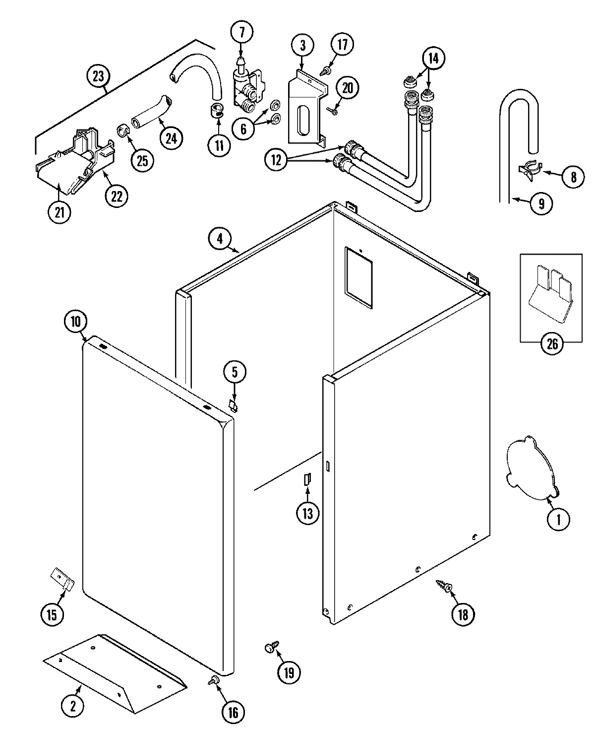 Maytag LAT9557AAQ cabinet (lat9557aaq) diagram