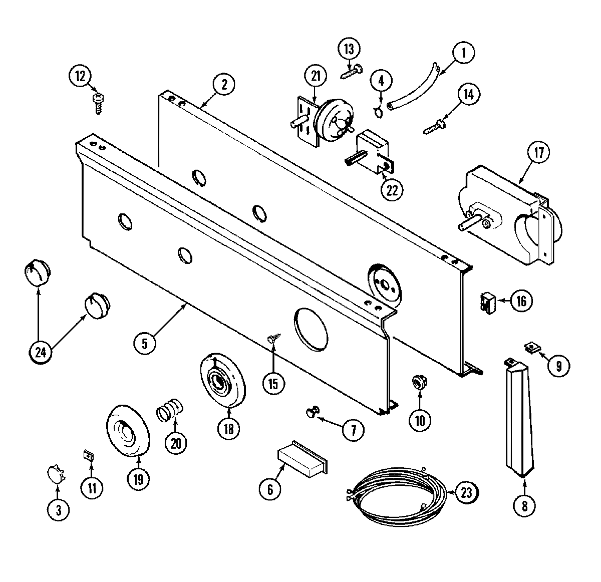 Maytag LAT9604AAE control panel diagram