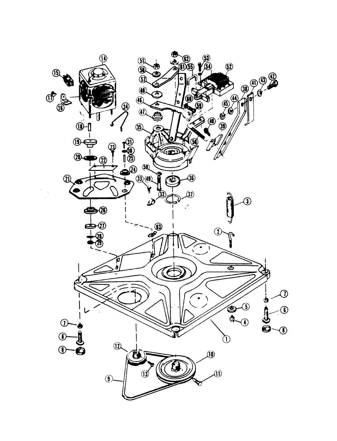 Norge LWJ202A base & drive (orig. rev. a) diagram