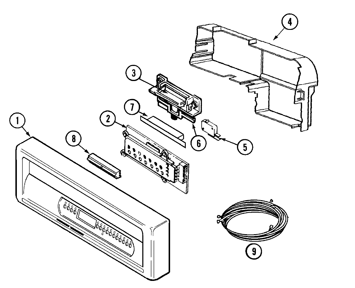 Maytag MDB6100AWB control panel diagram