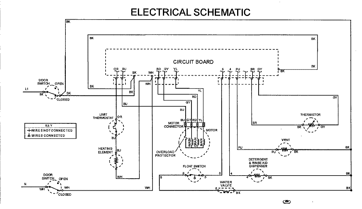 Maytag MDB6100AWB wiring information diagram