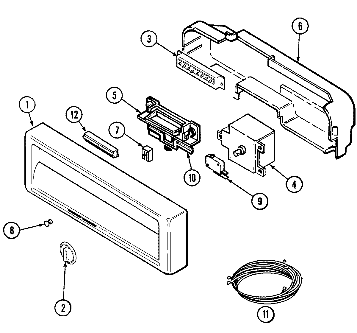 Maytag MDC4100AWE control panel diagram