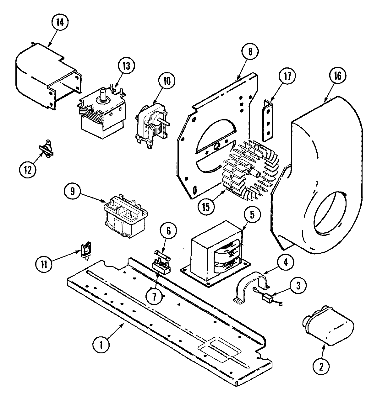 Maytag MER6750AAC microwave components diagram