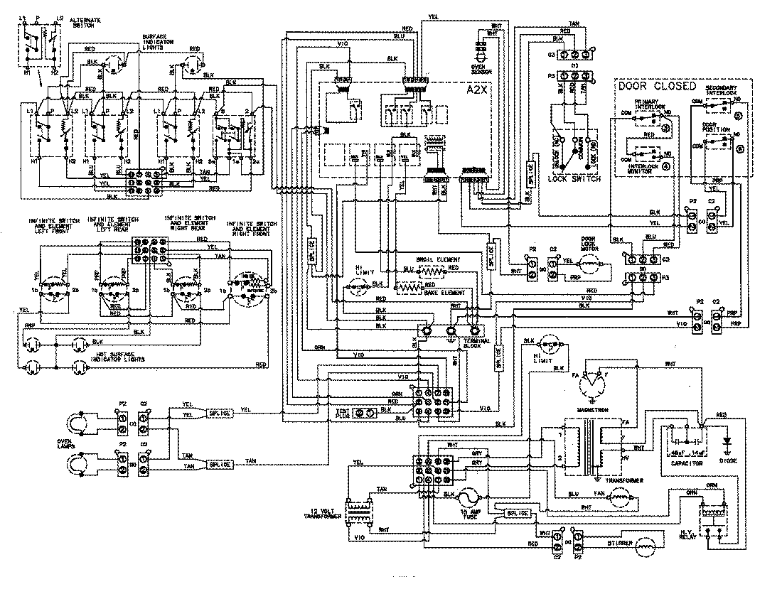 Maytag MER6750AAC wiring information diagram