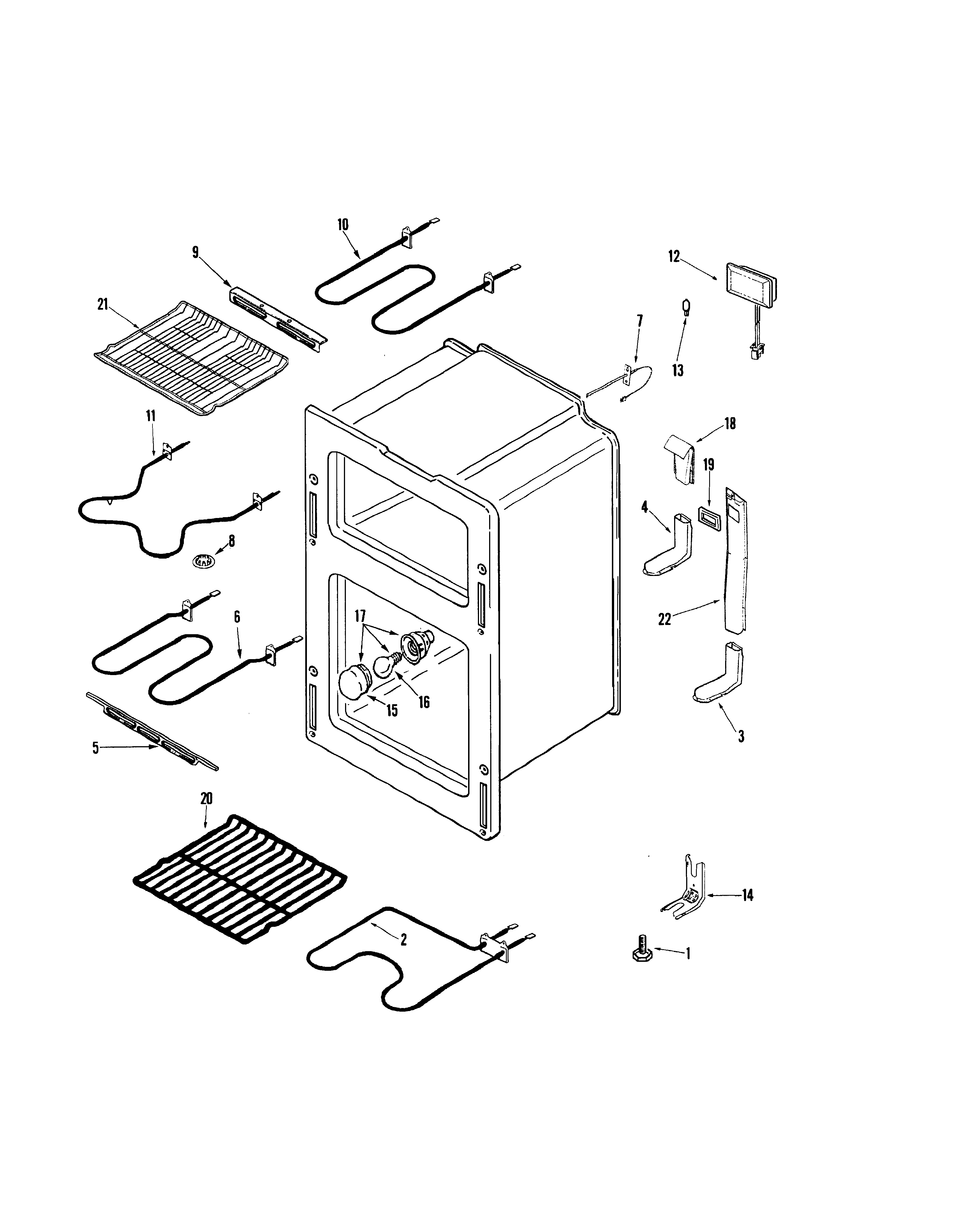 Maytag MER6765BAS oven diagram