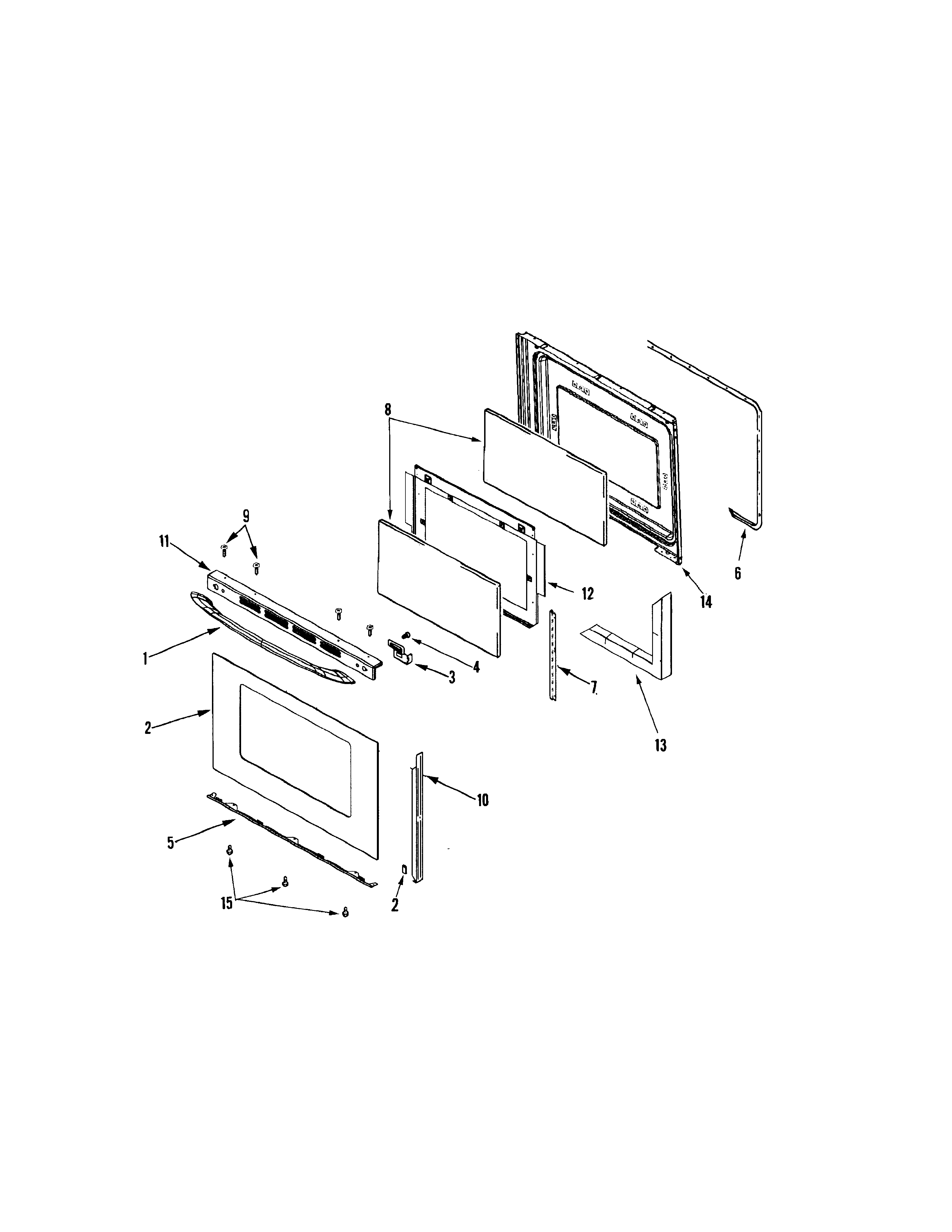 Maytag MER6875BAB door (lower) diagram