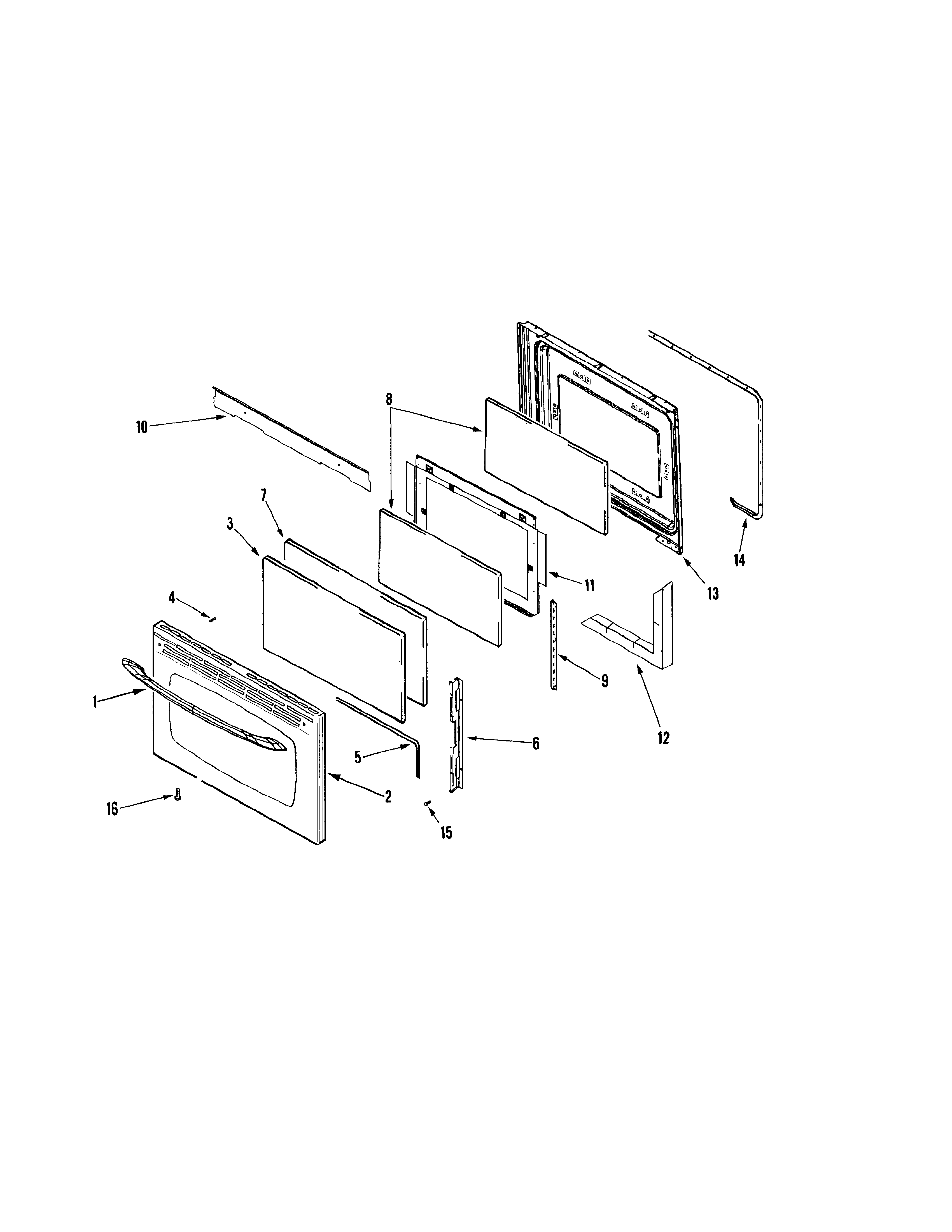 Maytag MGR6775BDS door (lower-stl) diagram