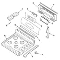 Maytag MGR6775BDW control panel/top assembly diagram