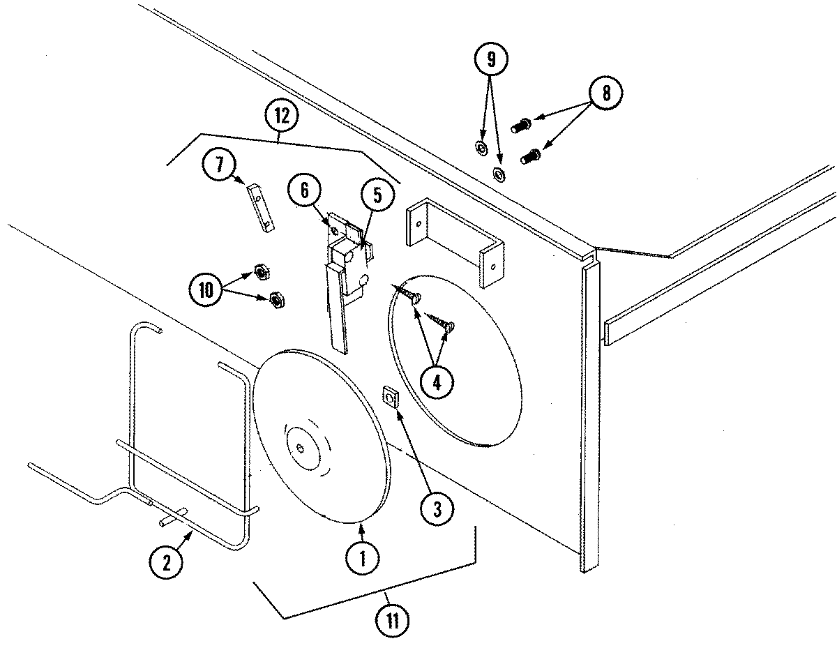 Maytag MLG31PCBWQ sail switch assembly diagram