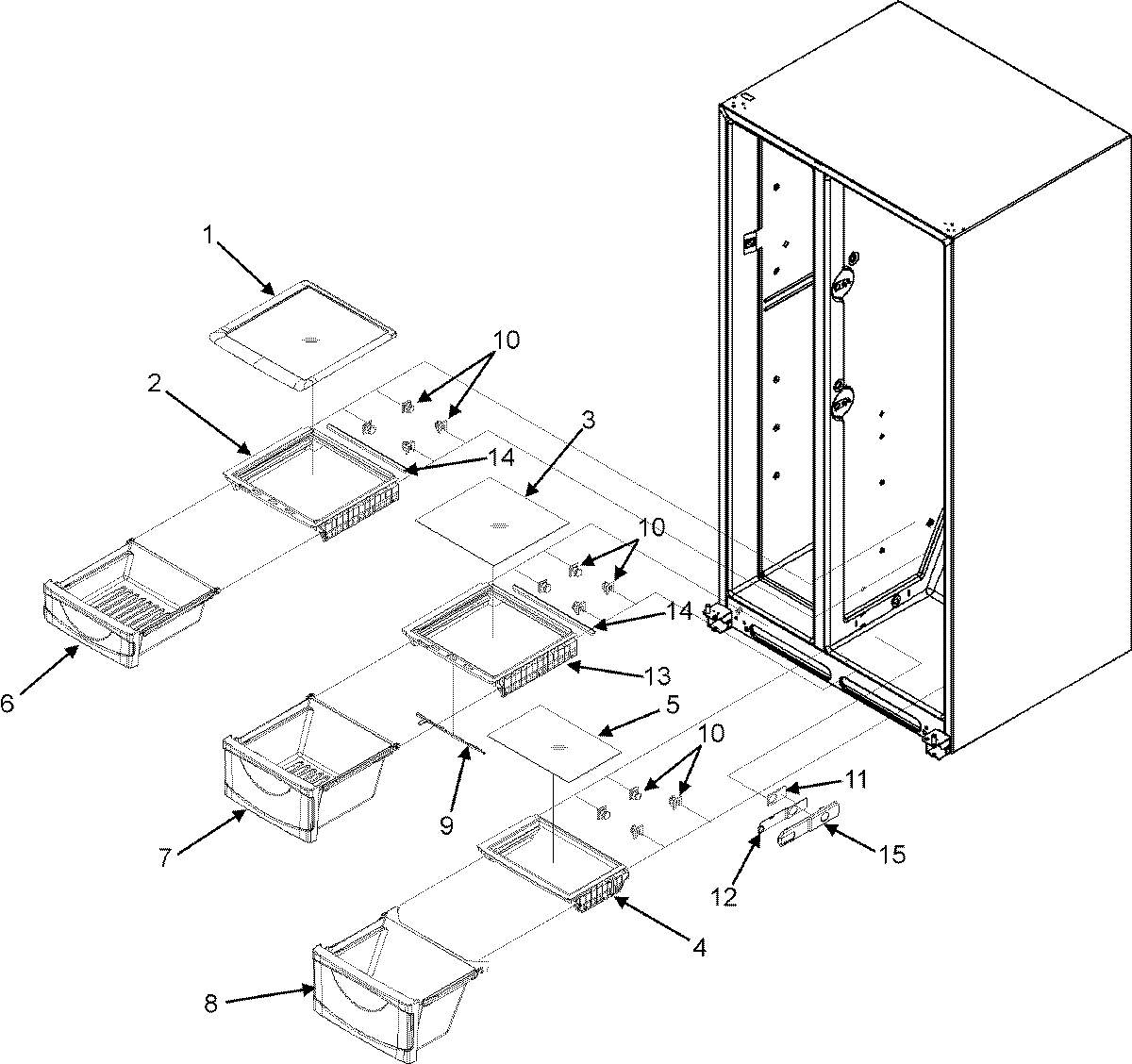 Maytag MSD2651KES crisper assembly diagram