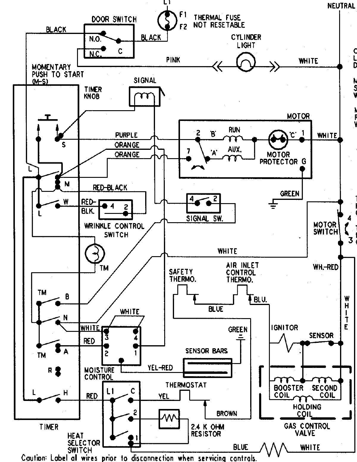 Maytag PYGT444AWW wiring information diagram