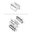 Amana SBP22AA0-P1142067NW oven door assy-solid door diagram