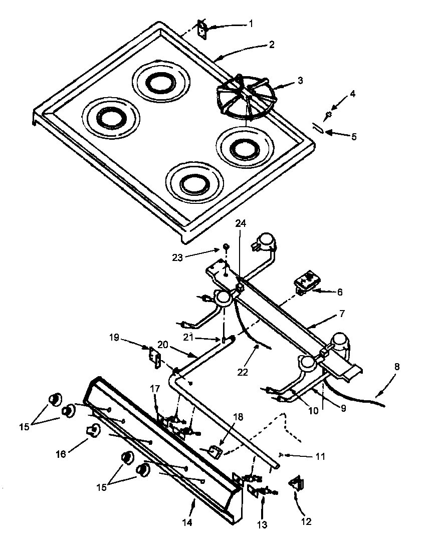 Amana SBP22AH0-P1143159NW main top assy diagram